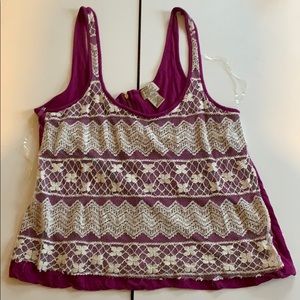 Eyelash courture Purple tank top